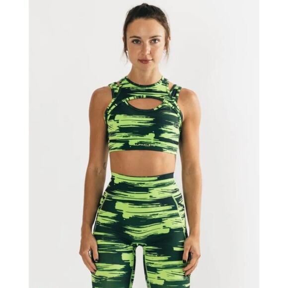 Alphalete Athletics Other - Alphalete Surface Keyhole Volt Canvas Camo Sports Bra